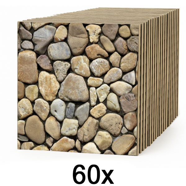 6x Płytki ścienne 3D o efekcie kamienia – odklej i przyklej | STONEBLOCKS