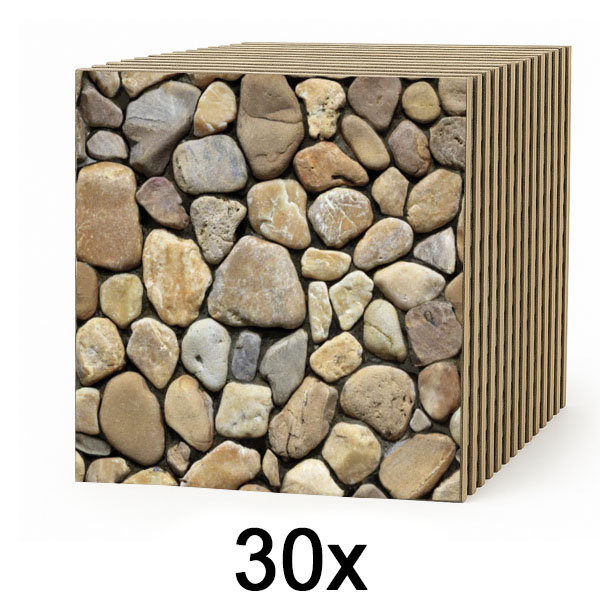 3x Płytki ścienne 3D o efekcie kamienia – odklej i przyklej | STONEBLOCKS