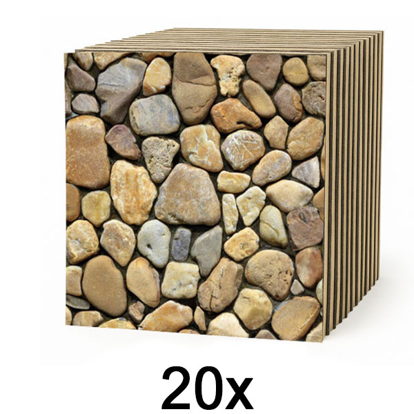 2x Płytki ścienne 3D o efekcie kamienia – odklej i przyklej | STONEBLOCKS