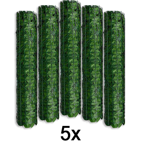 5x Panel ze sztucznych liści chroniący prywatność | LEAFPANEL