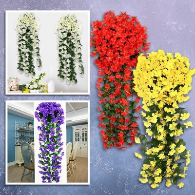 Realistyczny Bukiet Wiszących Sztucznych Kwiatów | HANGROSE