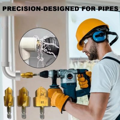 Zestaw wierteł do rozwiercania rur o dużej wytrzymałości (3 szt.) | PIPEDRILL